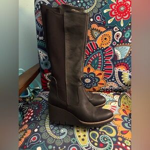 Dr Scholl’s Black Wedge Boots